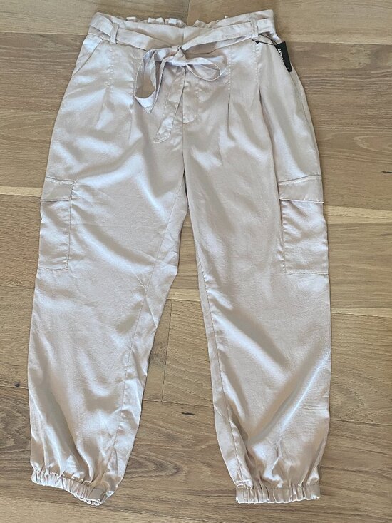 Express Pants - Express Tan Extreme High Rise Cargo Style Pant Size L NWT